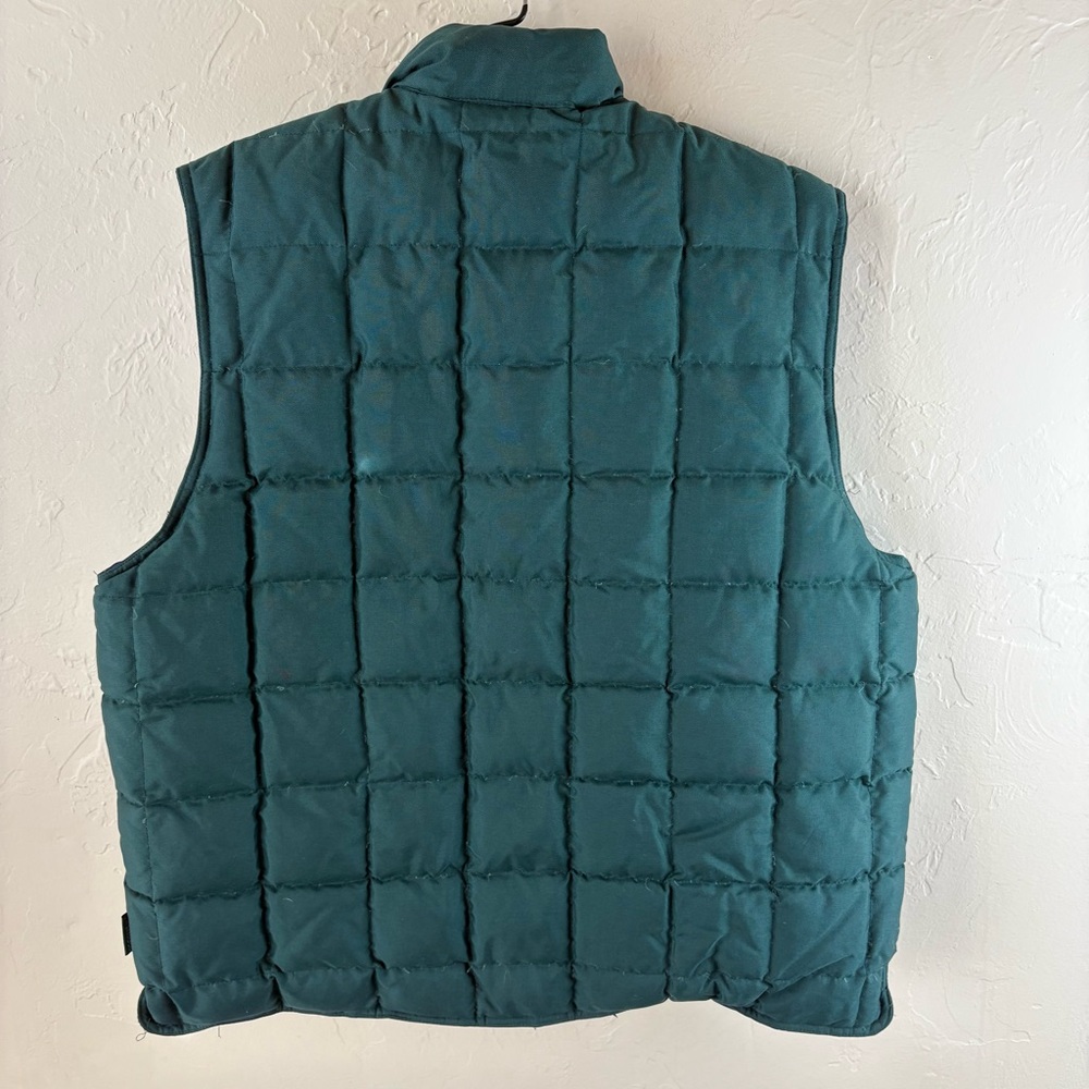 G.H Bass & Co Green Blue Reversible Puffer Vest Medium Pockets Zipper Medium - Picture 5 of 12